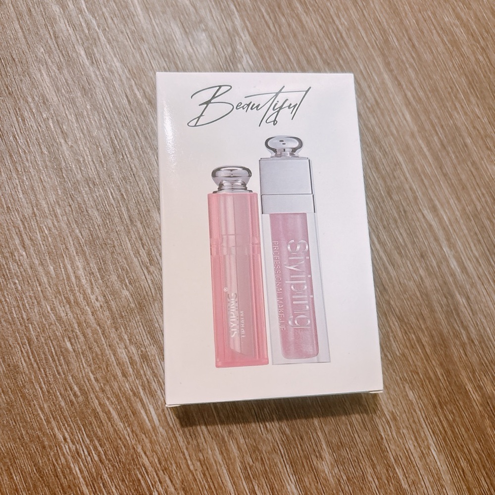 Lip Gloss Duo - Pink and Silver